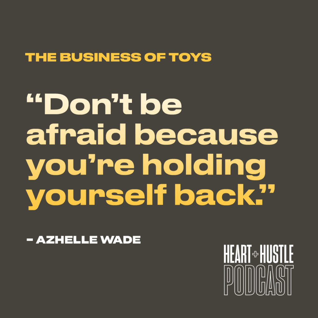 A quote that reads "Don't be afraid because you're holding yourself back." by Azhelle wade